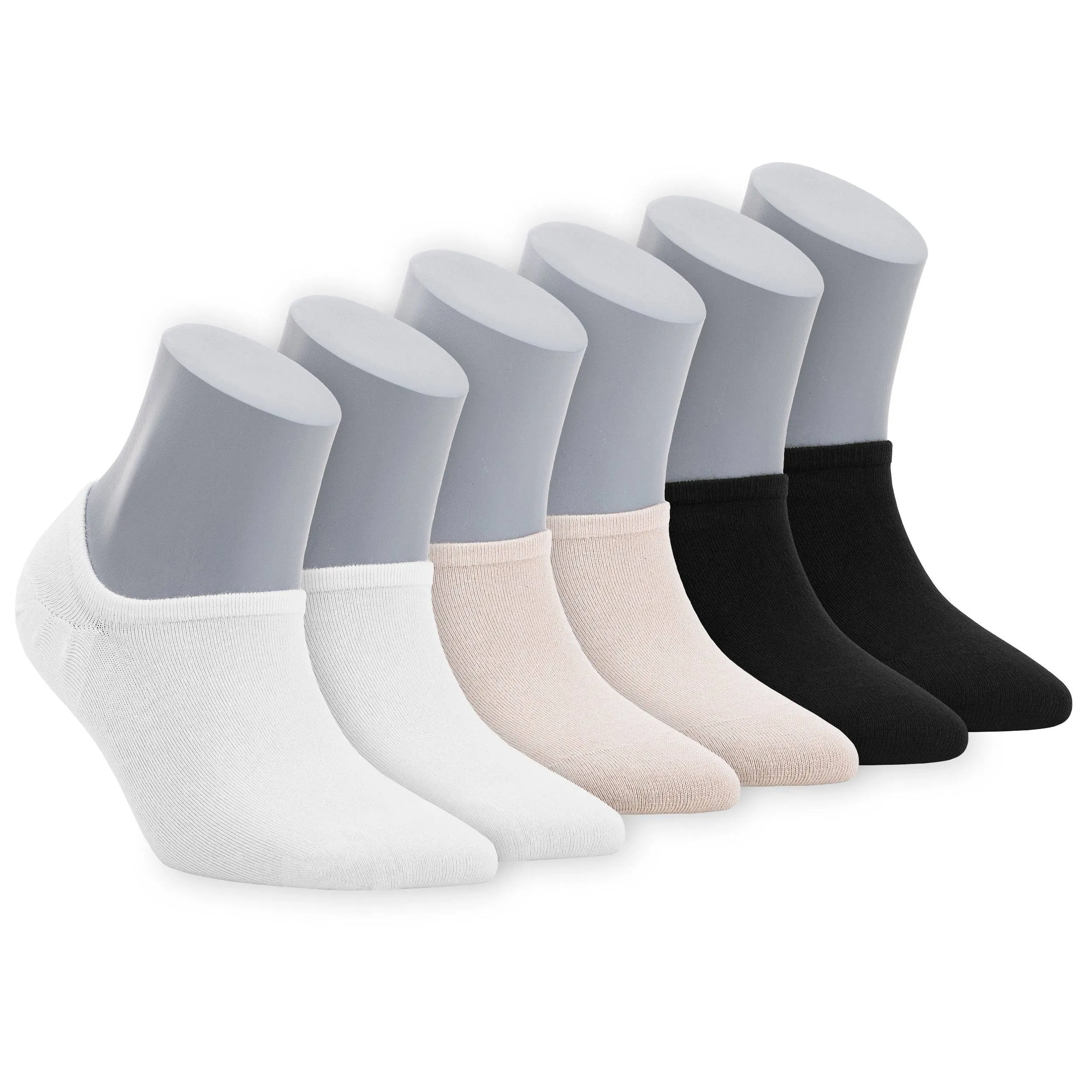 Women's Bamboo No Show Socks 6-Pack